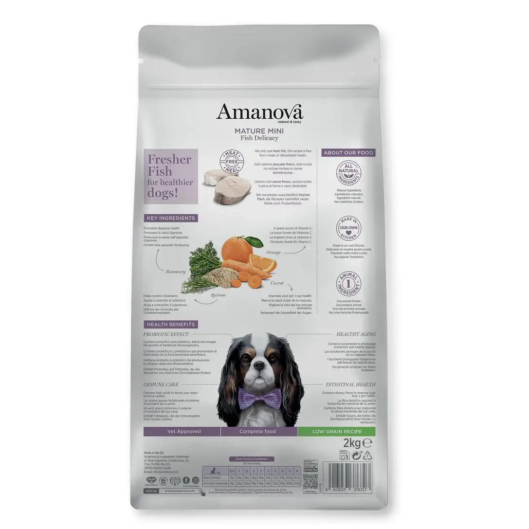 Amanova Fisk - Seniorfoder til små hunde – billede 3
