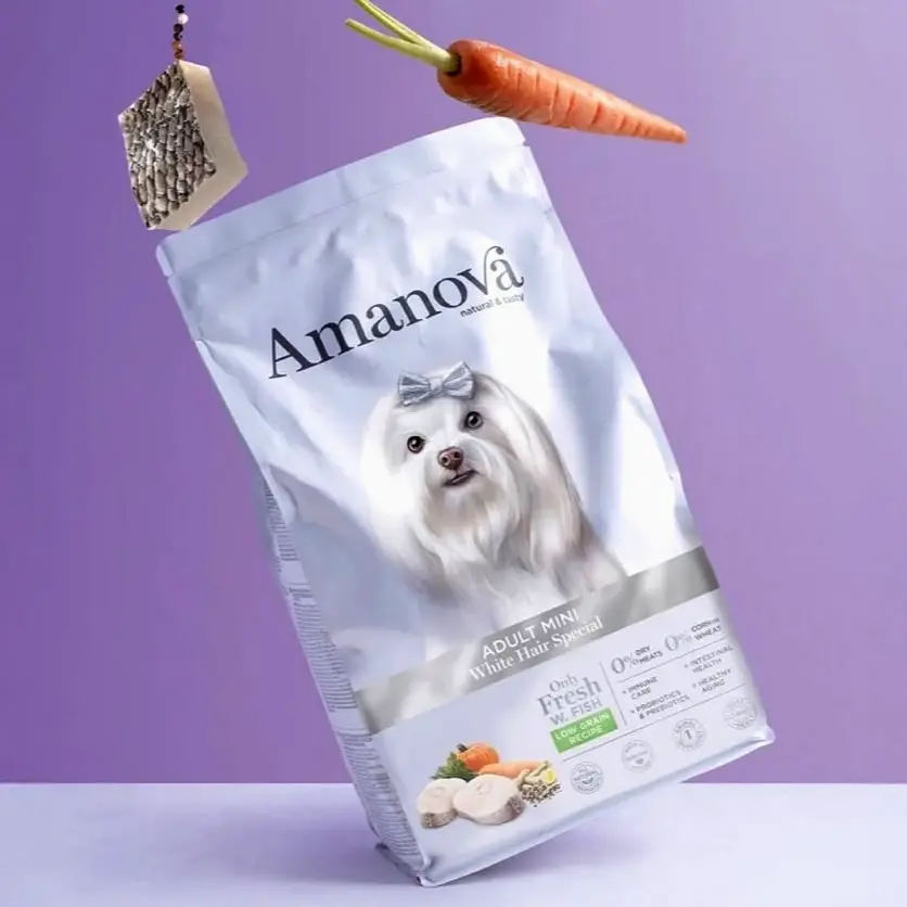 Amanova Hvid Fisk - White Hair Special, til små hunde – billede 2