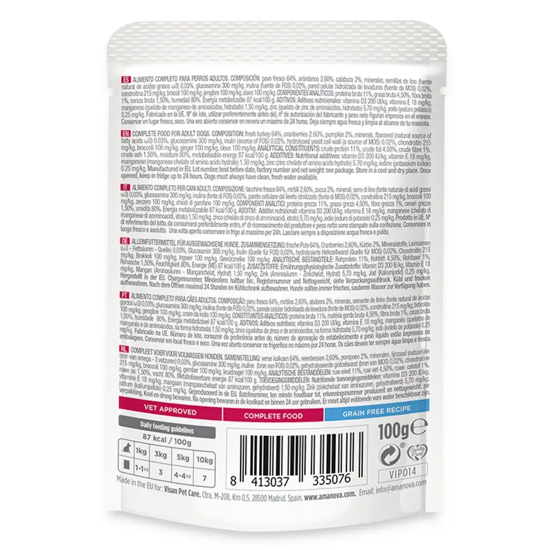 Amanova Vådfoder Kalkun - 100g – billede 7