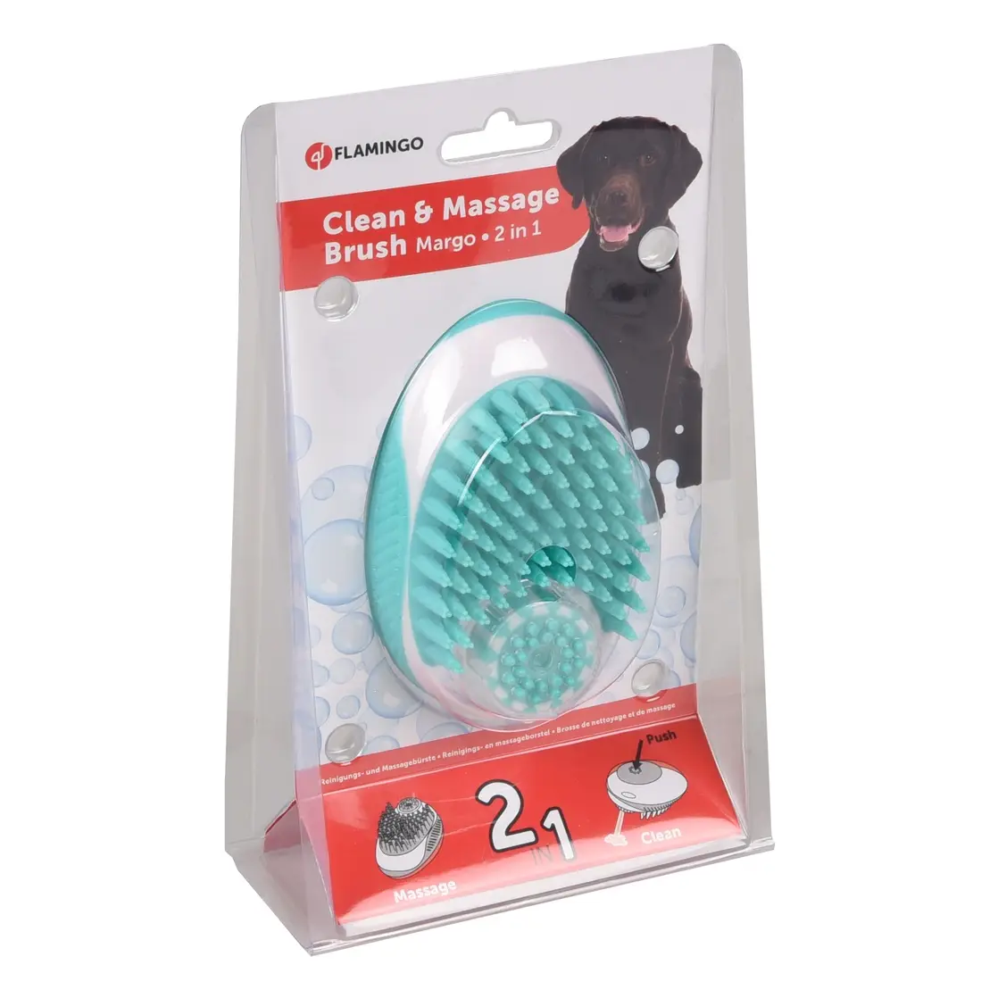 Flamingo 2i1 Bad & Massage Børste – billede 3