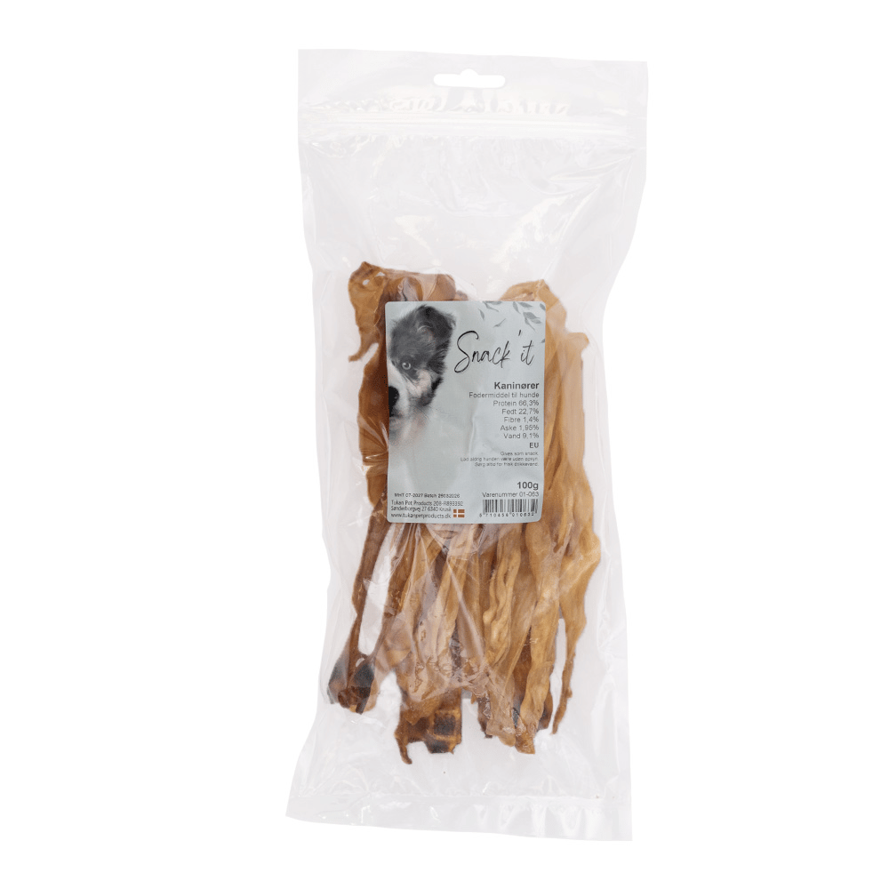 Snack'It Kaninører Premium - Uden Pels 100g