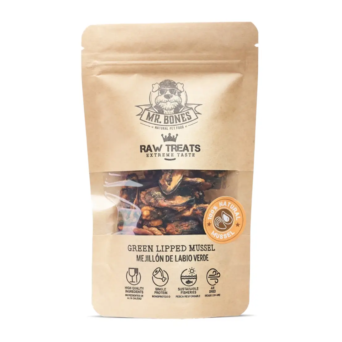 Mr. Bones Raw Treats Grønlæbet musling - 45g