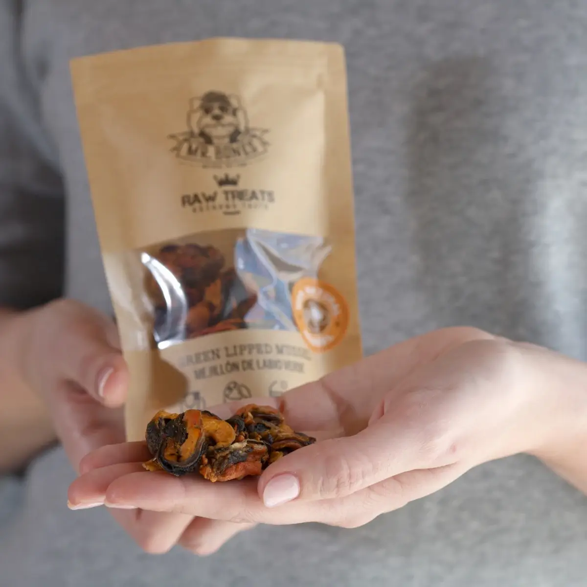 Mr. Bones Raw Treats Grønlæbet musling - 45g – billede 3