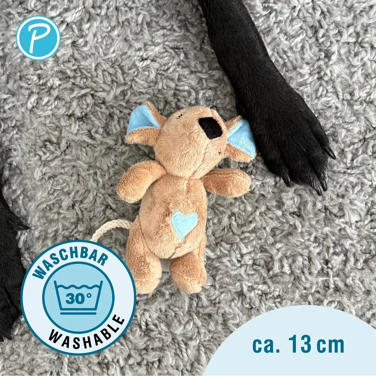 Petlando Moodles Rotte Rebecca Plyslegetøj 13 cm – billede 4