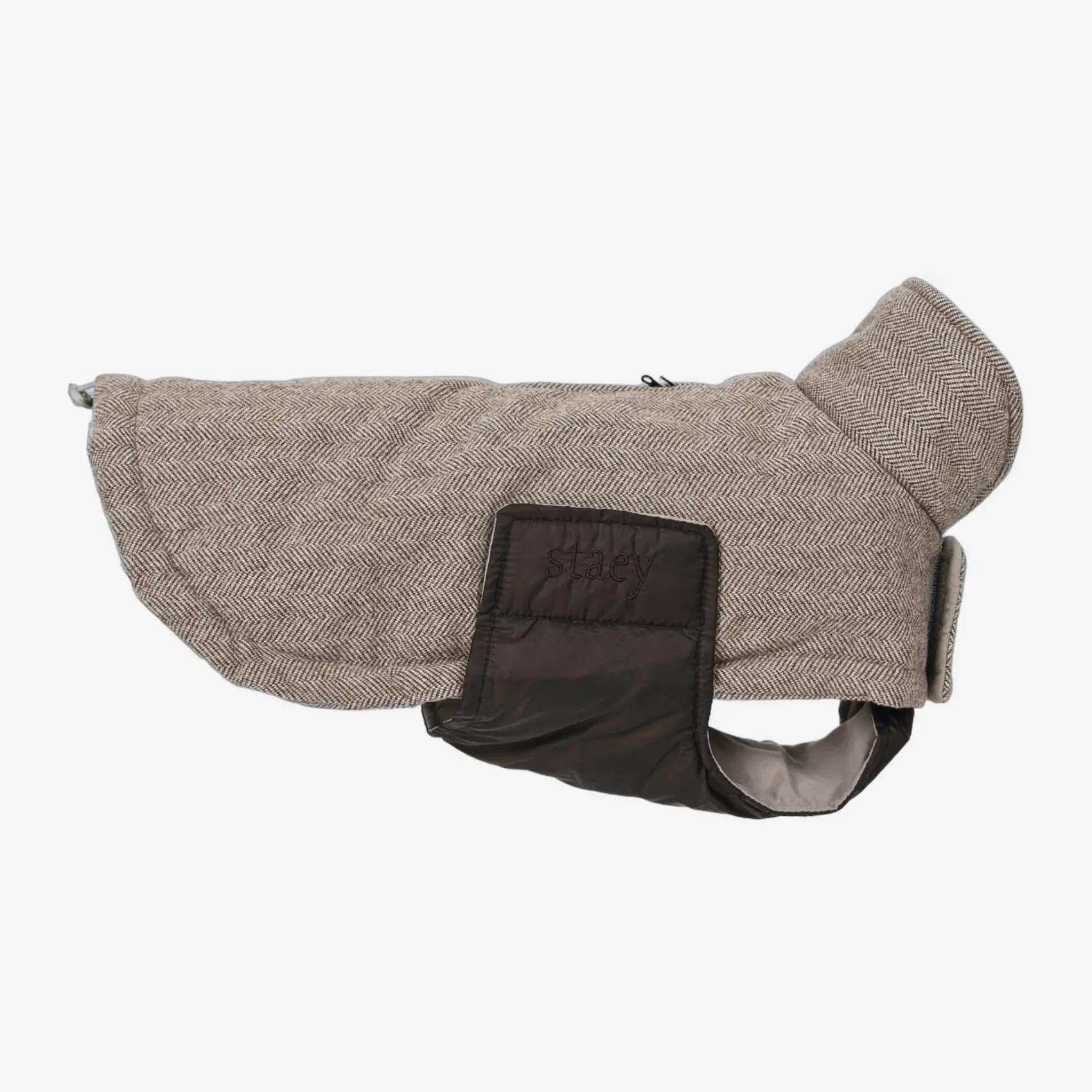 Staey Nora Herringbone Hundejakke - Mocca